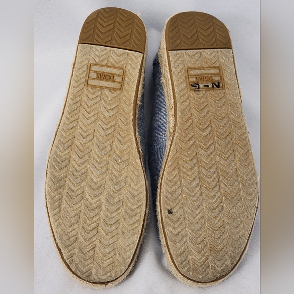 Toms Chambray Espadrille Flats Size 5.5 - Picture 6 of 12